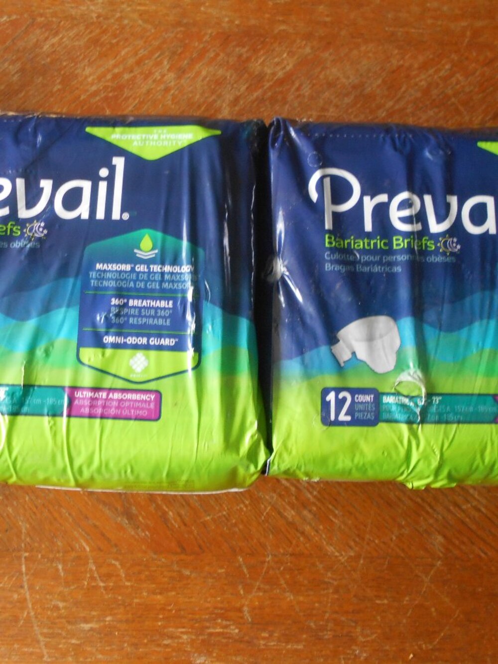 Prevail Bariatric Briefs-  24 Pair  Size A 62"-72" - NWT